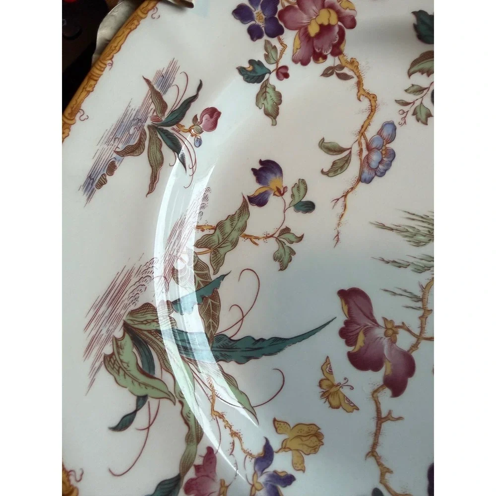 Wedgwood Devon Rose Georgetown Collection Dinner Plates Set of 4 Made in England